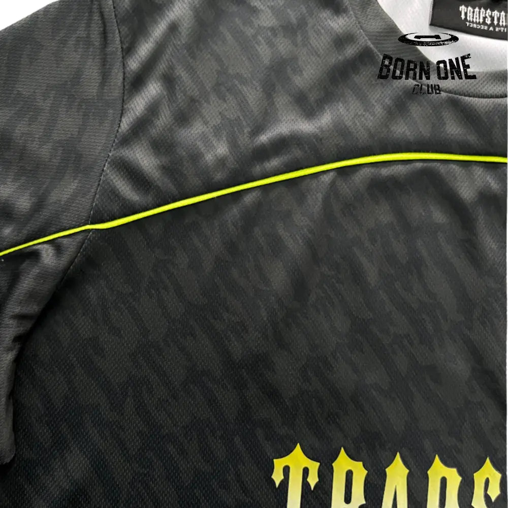 Camiseta Trapstar Football Jersey Black Lime