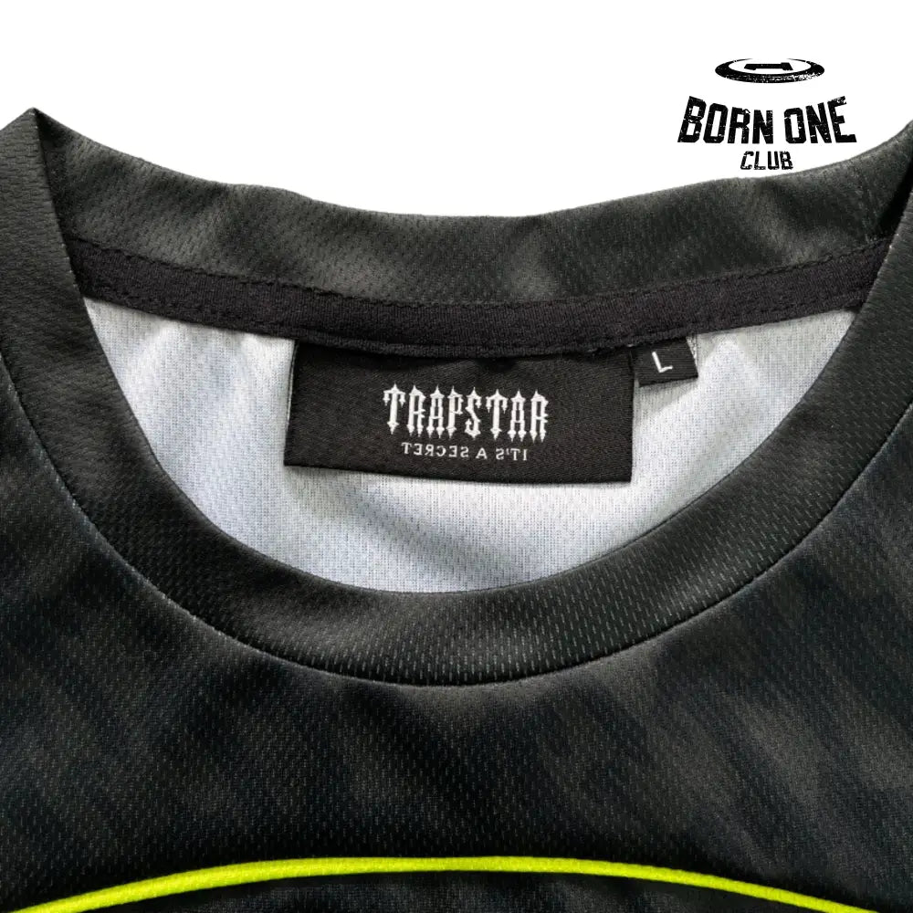 Camiseta Trapstar Football Jersey Black Lime