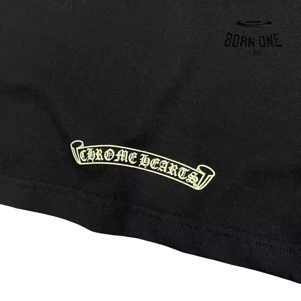 Chrome Heart Horse Shoe Logo Pocket T-Shirt in Camo Black Camiseta