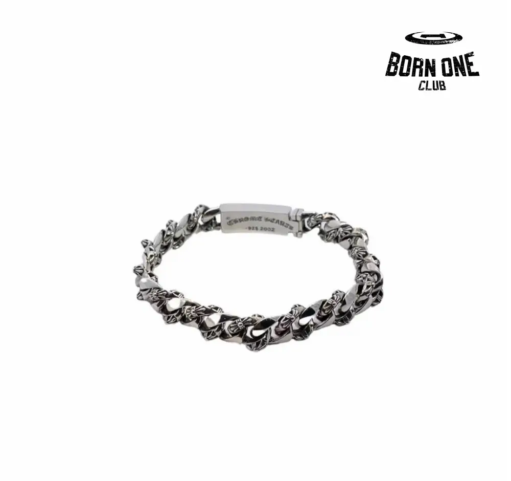 CHROME HEARTS Floral Fancy Chain Thin Bracelete Prata 925