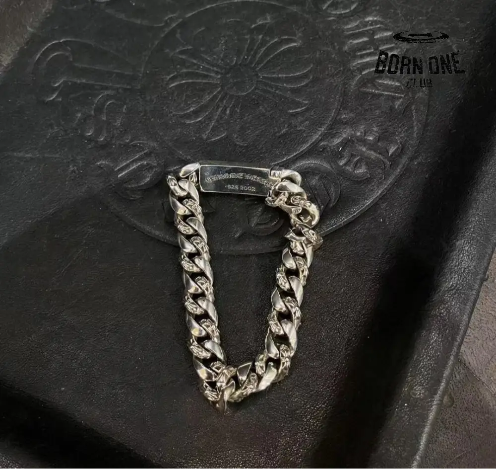CHROME HEARTS Floral Fancy Chain Thin Bracelete Prata 925