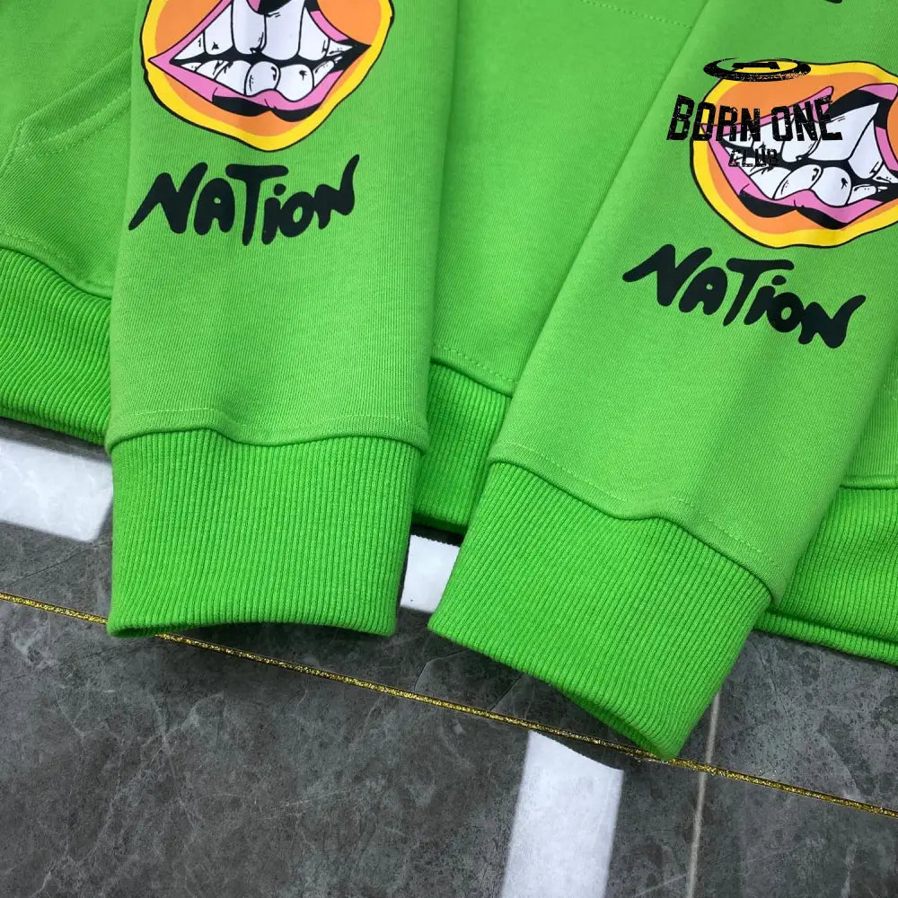 Chrome Hearts Records Green Hoodie Moletom