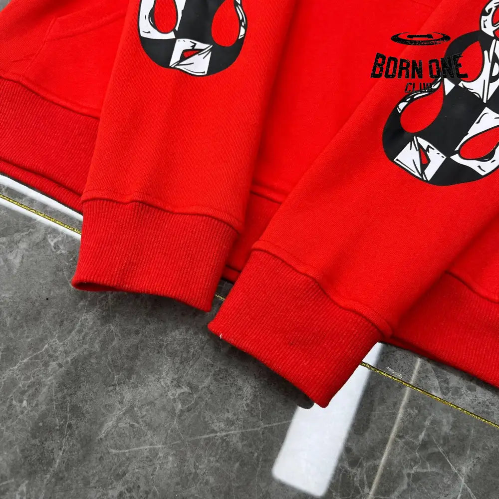 Chrome Hearts Red Mouth Hoodie Moletom