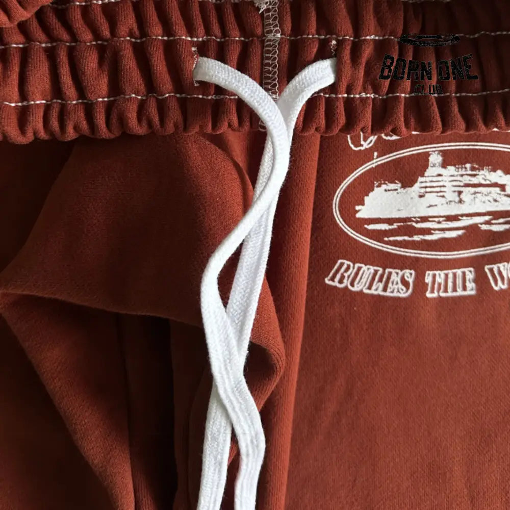 Conjunto Corteiz Alcatraz Set Brown