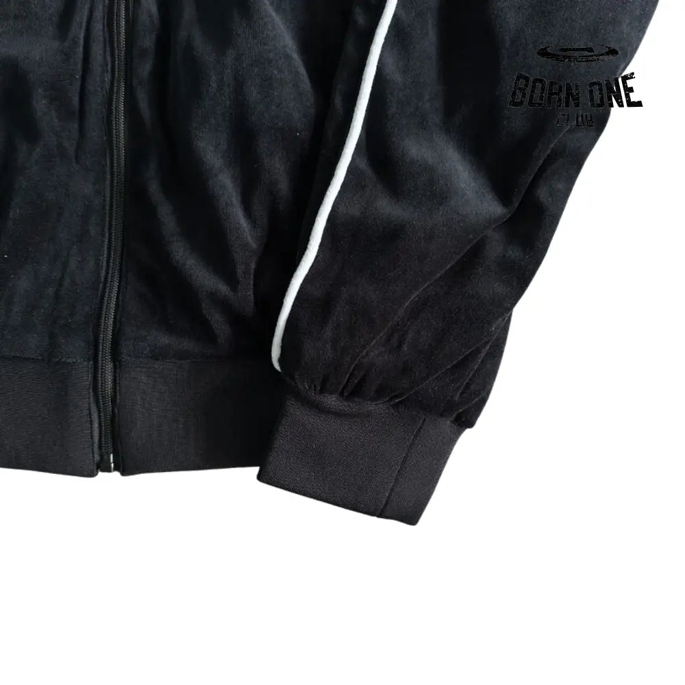 Conjunto Corteiz Velor Track Set Black