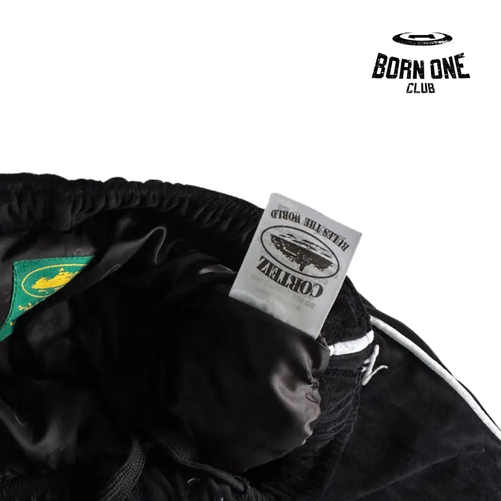 Conjunto Corteiz Velor Track Set Black