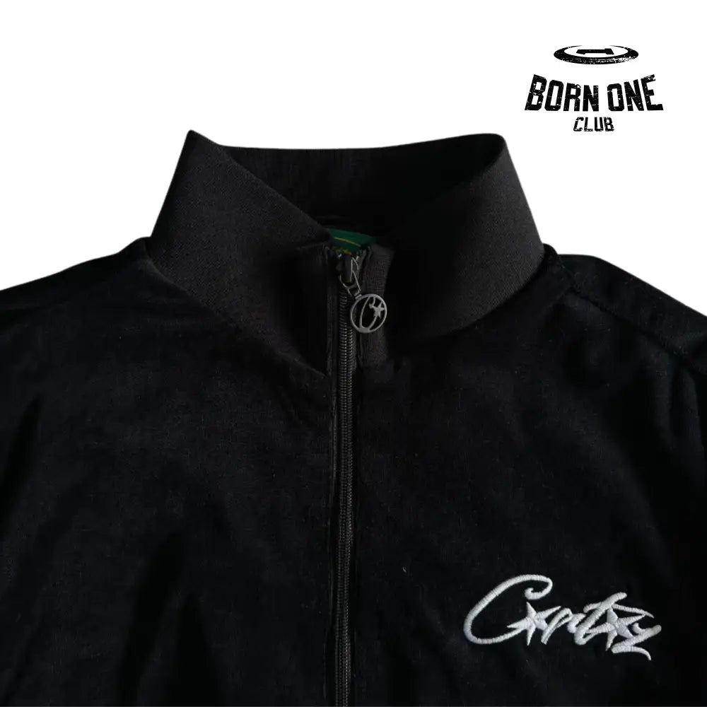 Conjunto Corteiz Velor Track Set Black