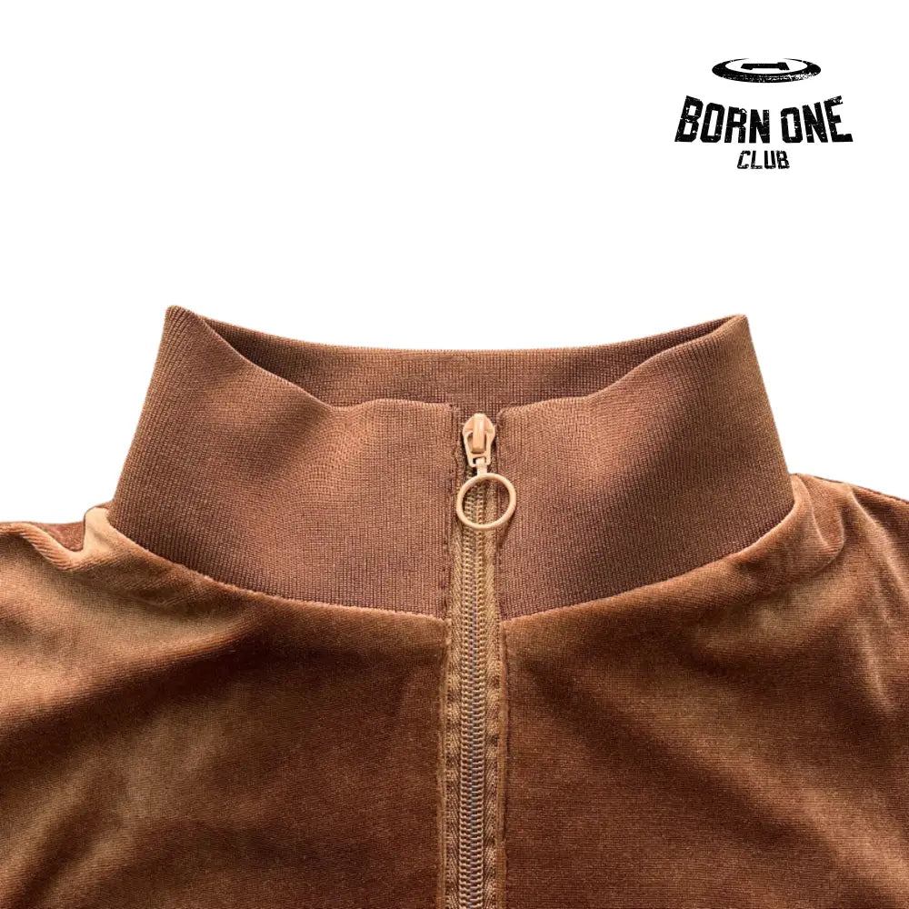 Conjunto Corteiz Velor Track Set Brown