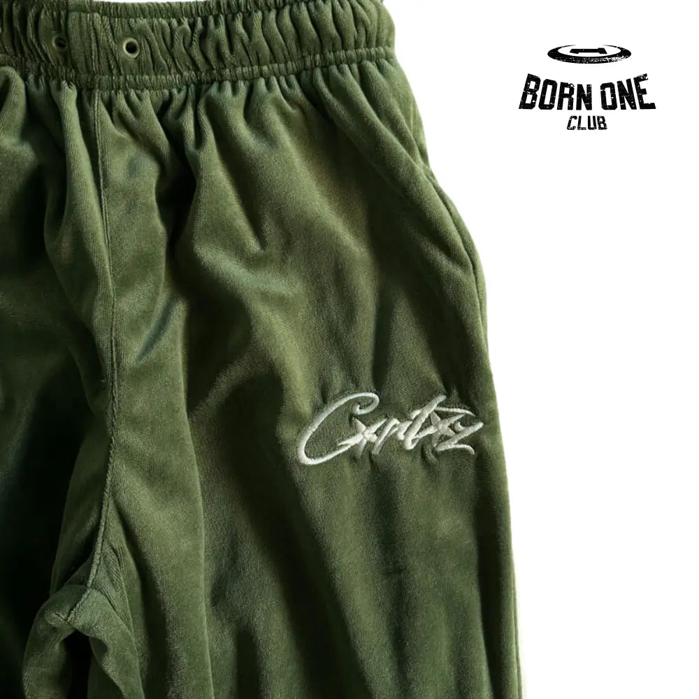 Conjunto Corteiz Velor Track Set Green