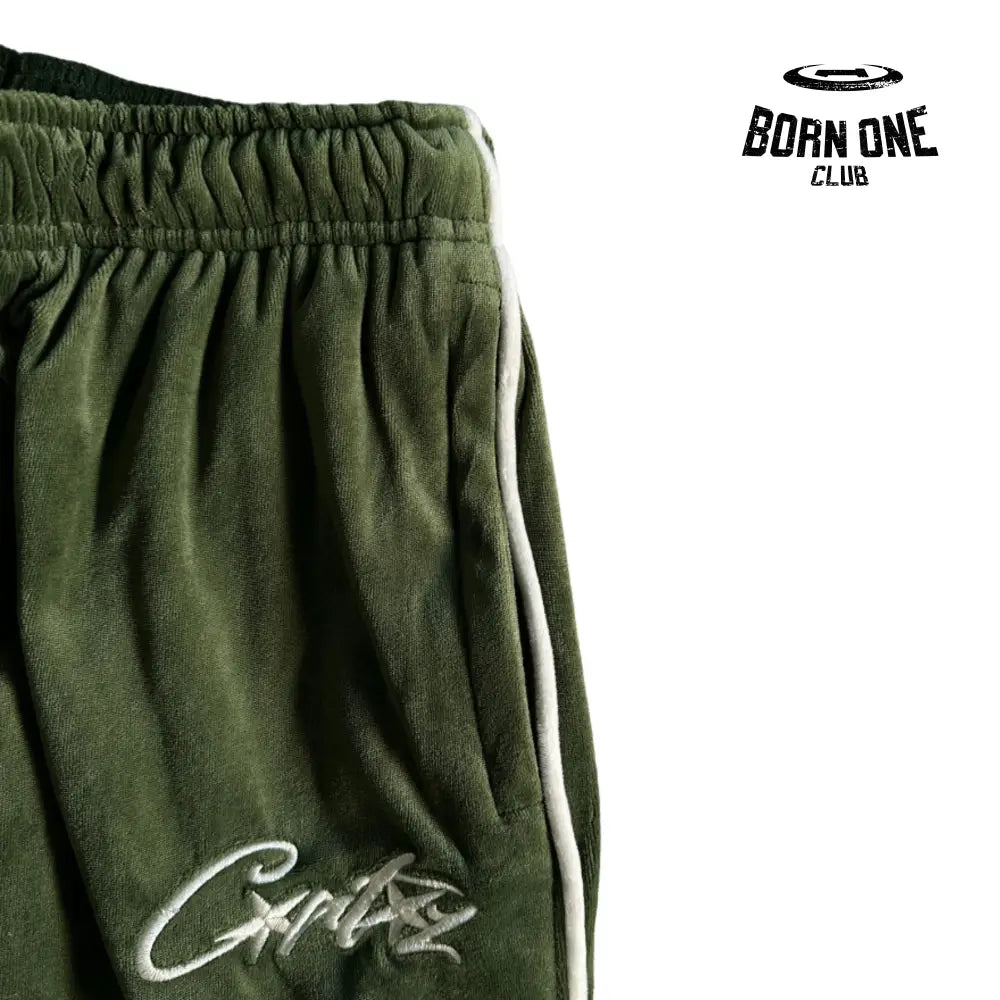 Conjunto Corteiz Velor Track Set Green