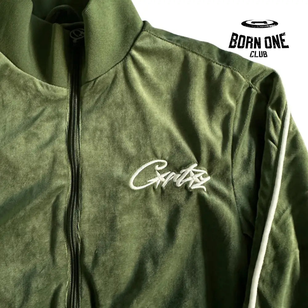 Conjunto Corteiz Velor Track Set Green