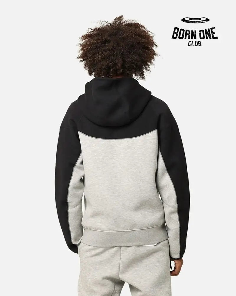 Conjunto Nike Tech Fleece Cinza/Preto 2023 (New Season) Jaqueta e Calça