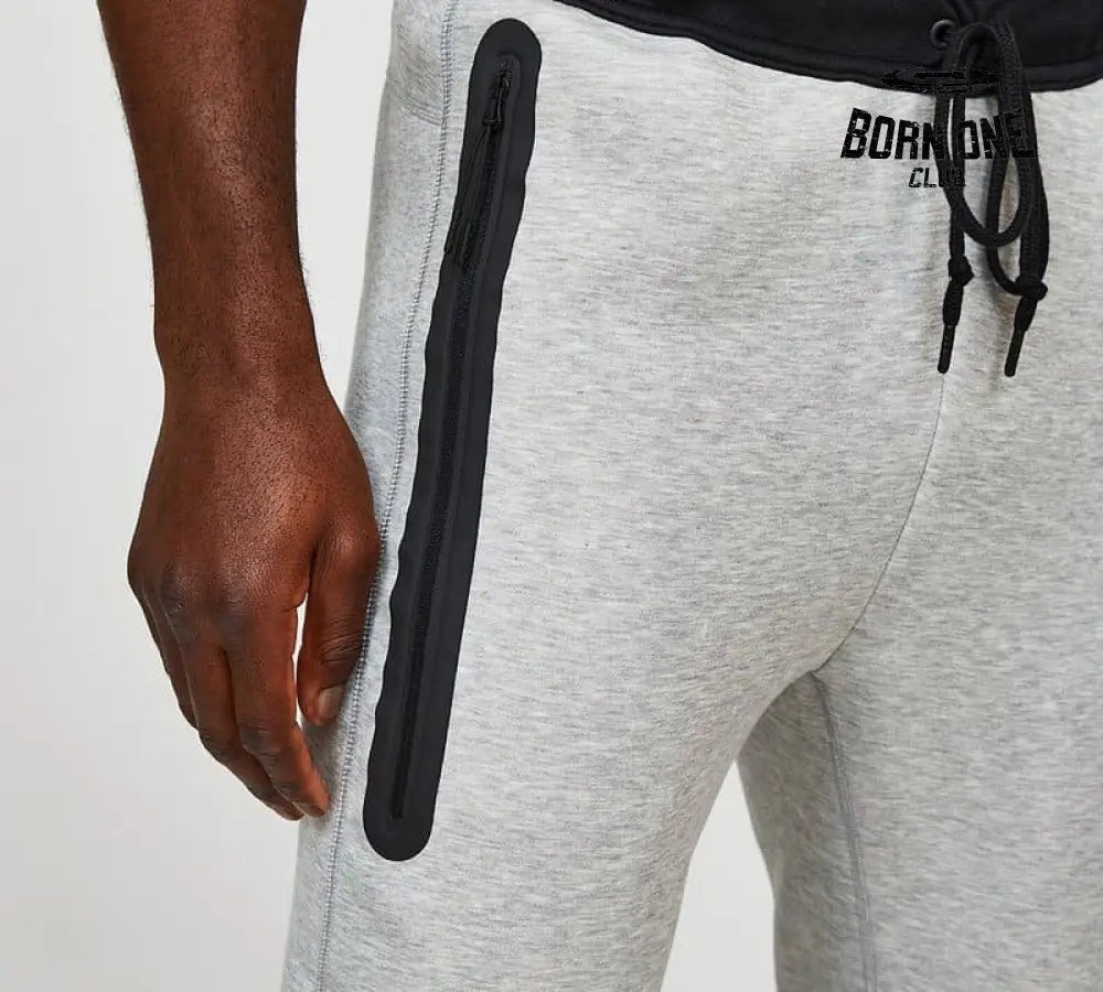 Conjunto Nike Tech Fleece Cinza/Preto 2023 (New Season) Jaqueta e Calça