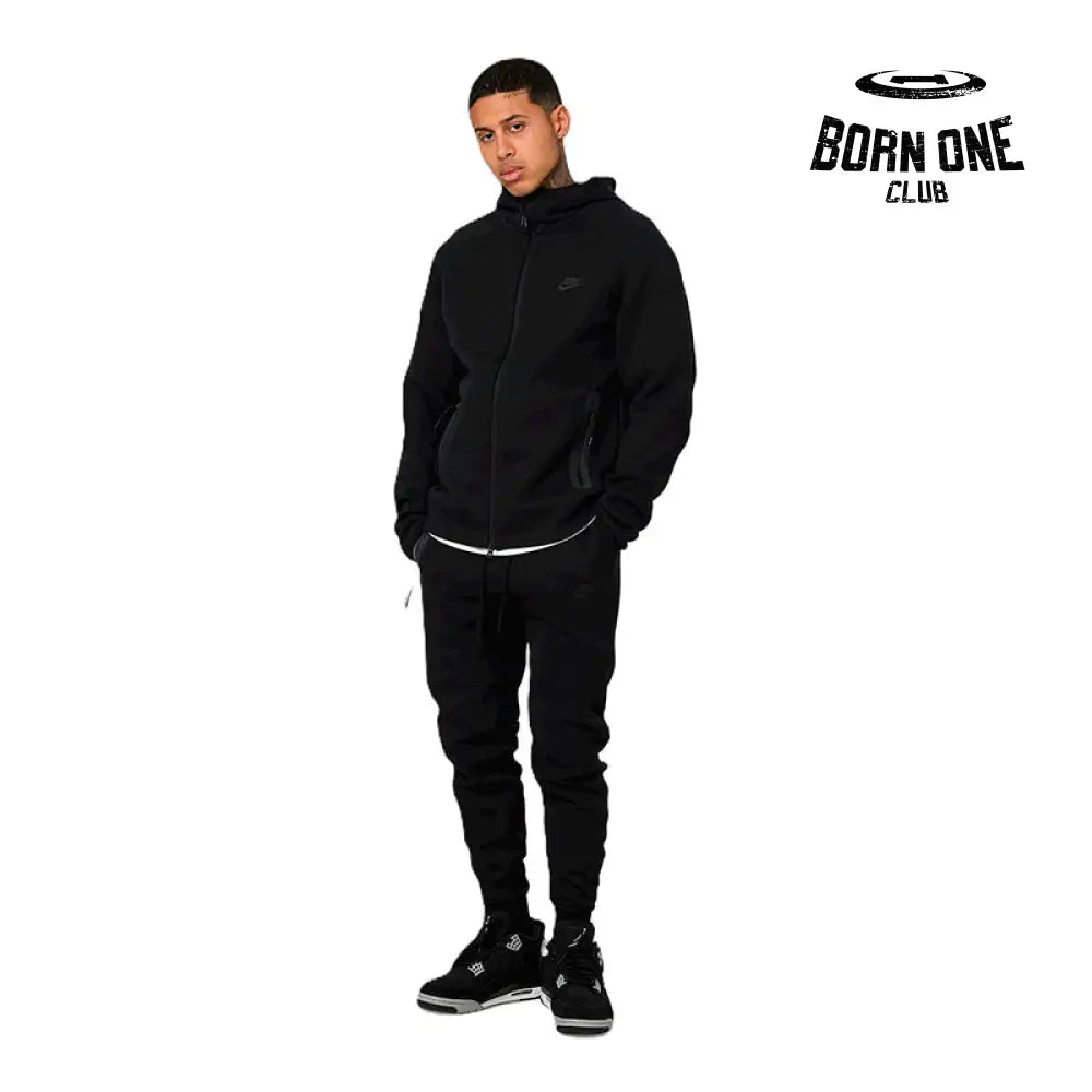 Conjunto Nike Tech Fleece Preto 2023 (New Season) Jaqueta e Calça