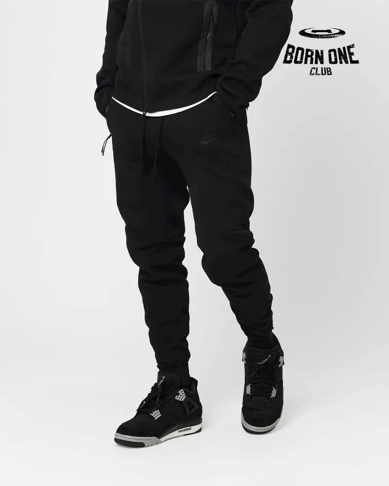 Conjunto Nike Tech Fleece Preto 2023 (New Season) Jaqueta e Calça