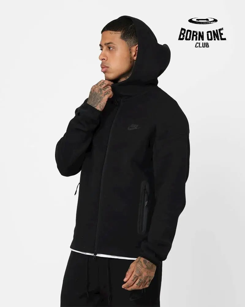 Conjunto Nike Tech Fleece Preto 2023 (New Season) Jaqueta e Calça