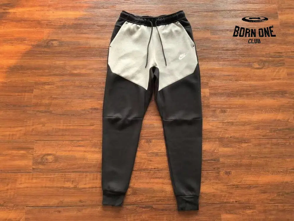 Conjunto Nike Tech Fleece Preto e Cinza Jaqueta e Calça