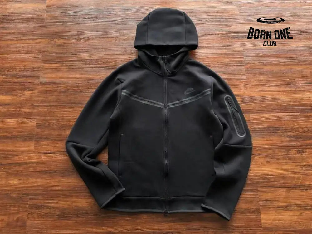 Conjunto Nike Tech Fleece Preto Jaqueta e Calça