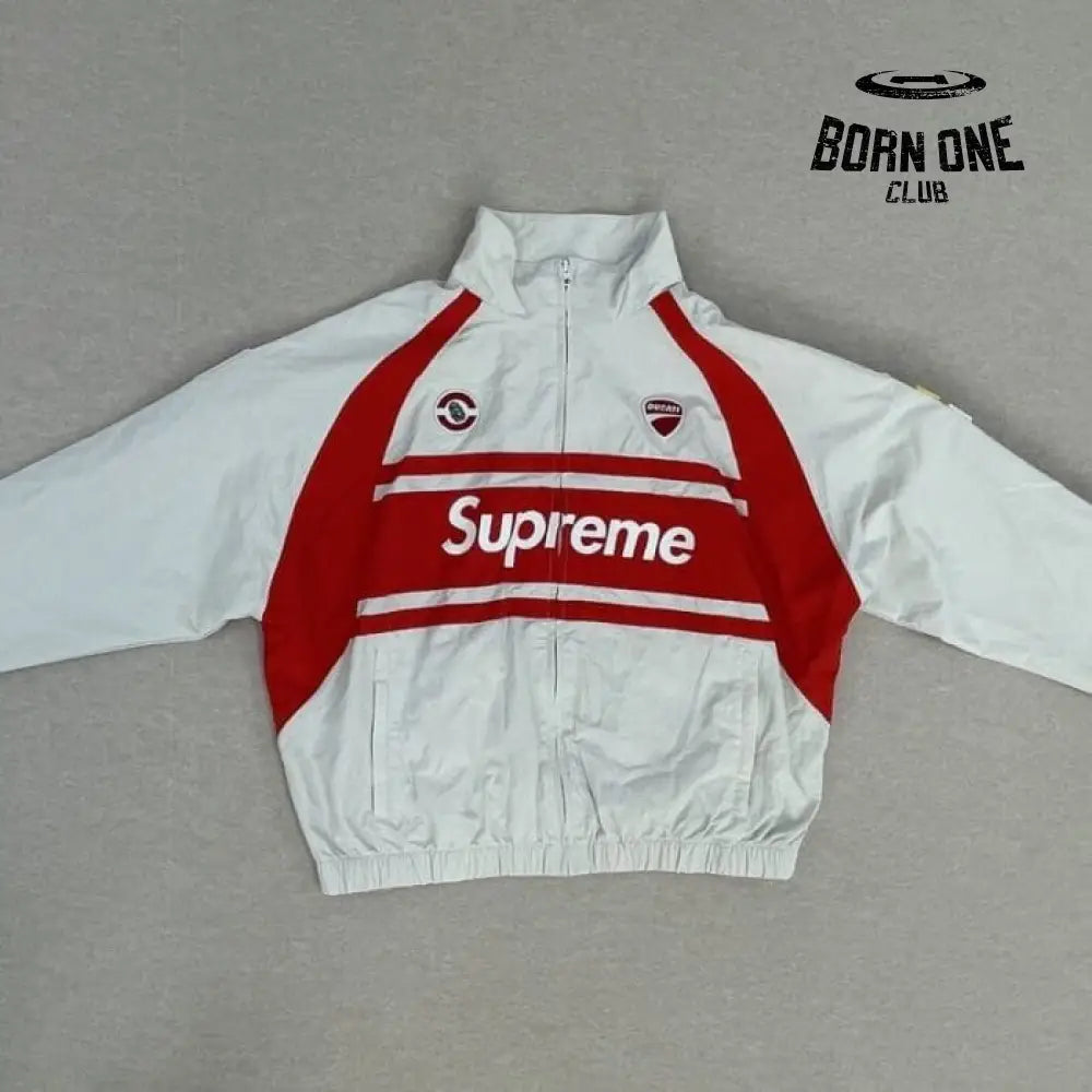 Conjunto Supreme x Ducati White Set Jaqueta e Calça