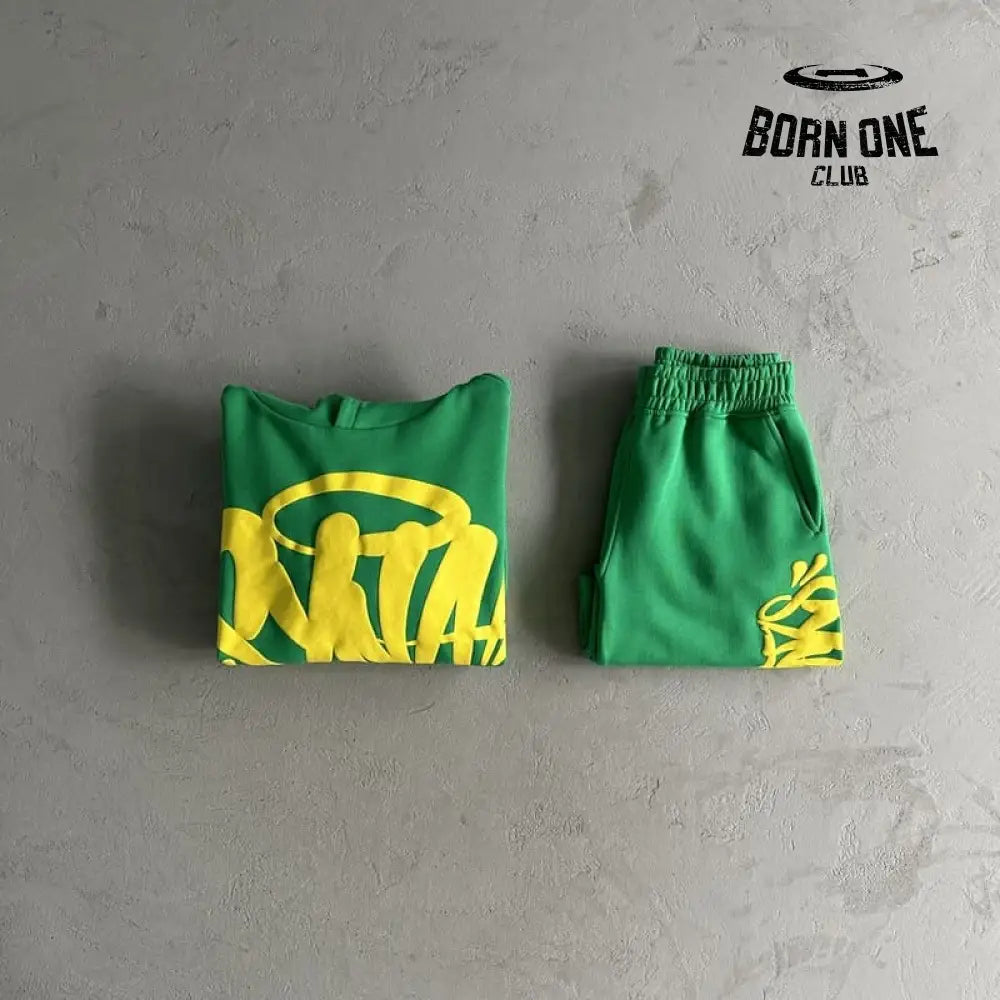 Conjunto Team Syna Hood Twinset Green