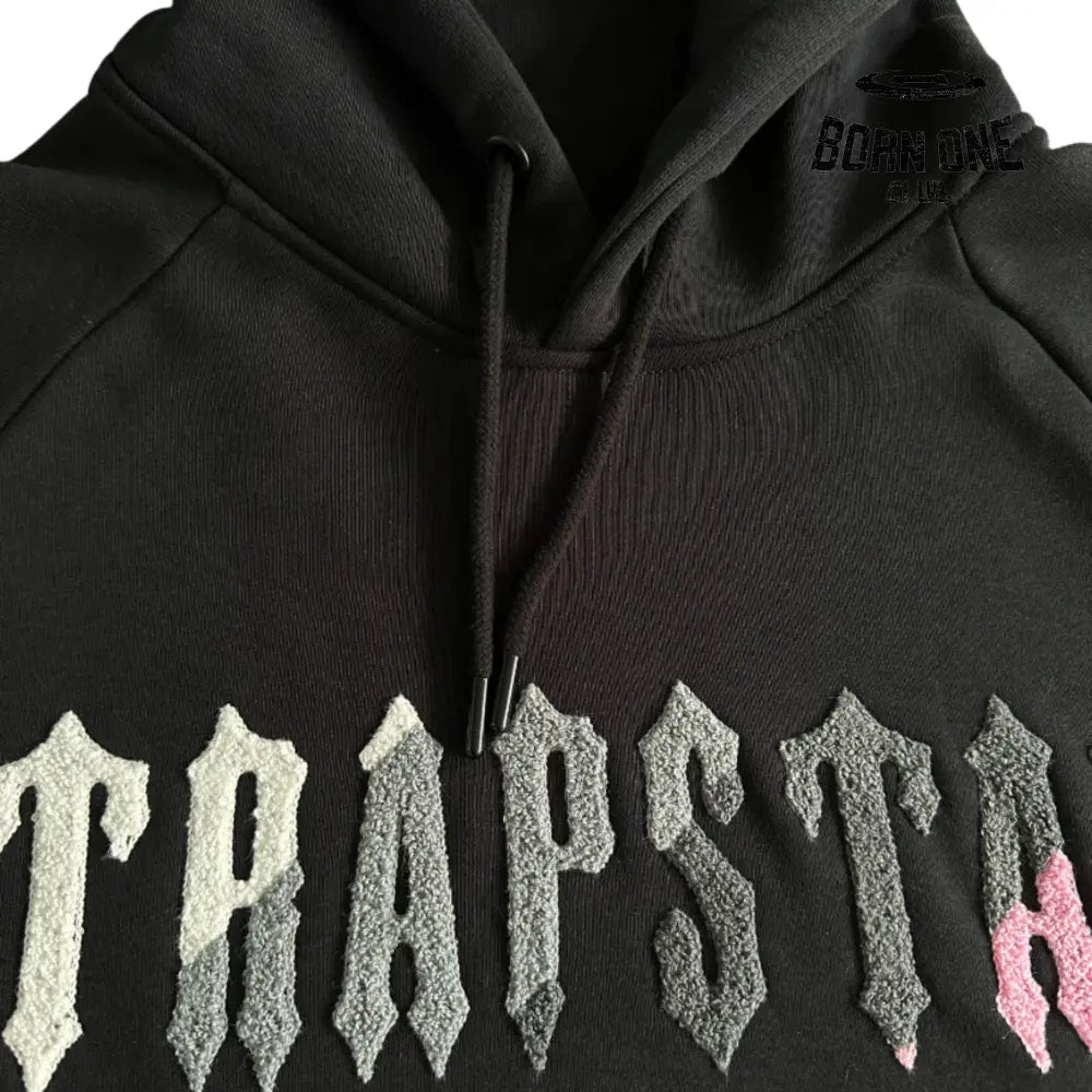 Conjunto Trapstar Decdoded Hooded Short Set Black & Pink