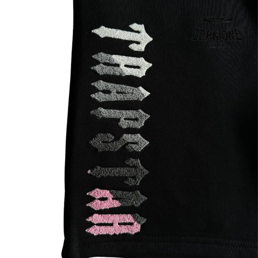 Conjunto Trapstar Decdoded Hooded Short Set Black & Pink