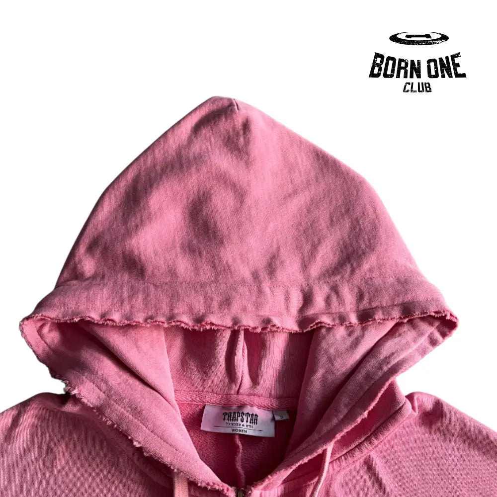 Conjunto Trapstar Feminino Irongate Cropped Batwing Zip Pink