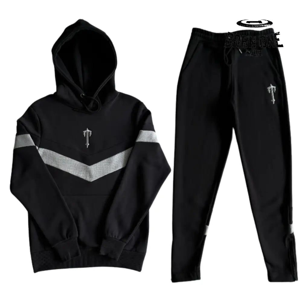 Conjunto Trapstar Hoddie Tracksuit Black & Gray P