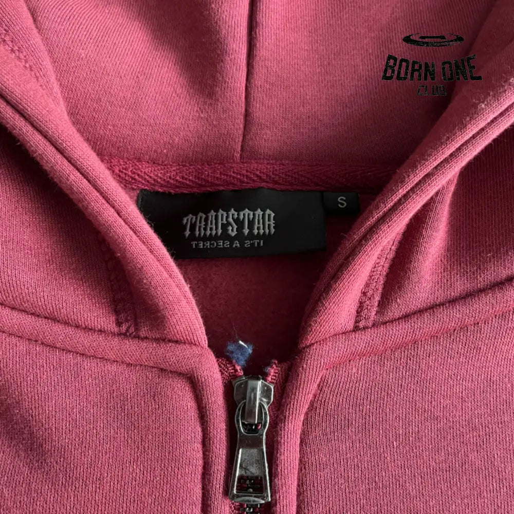 Conjunto Trapstar Script Zip Through Hoodie Zinfandel
