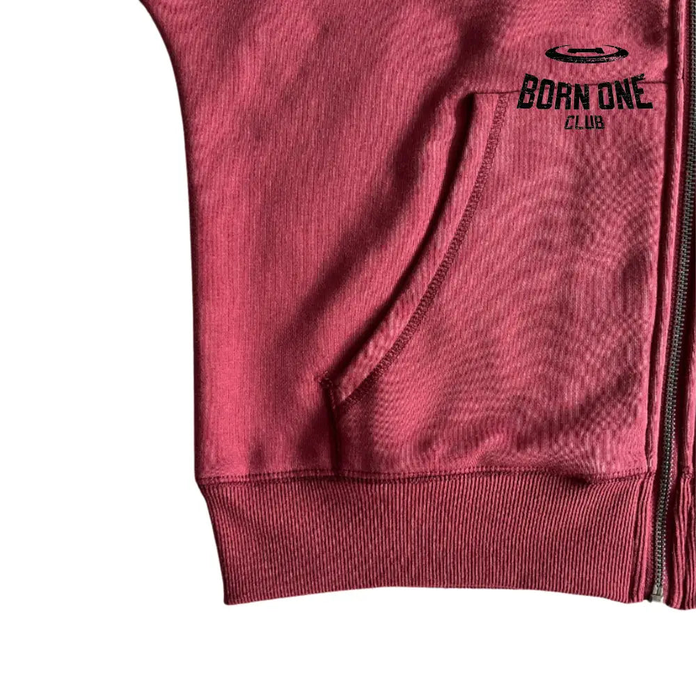 Conjunto Trapstar Script Zip Through Hoodie Zinfandel