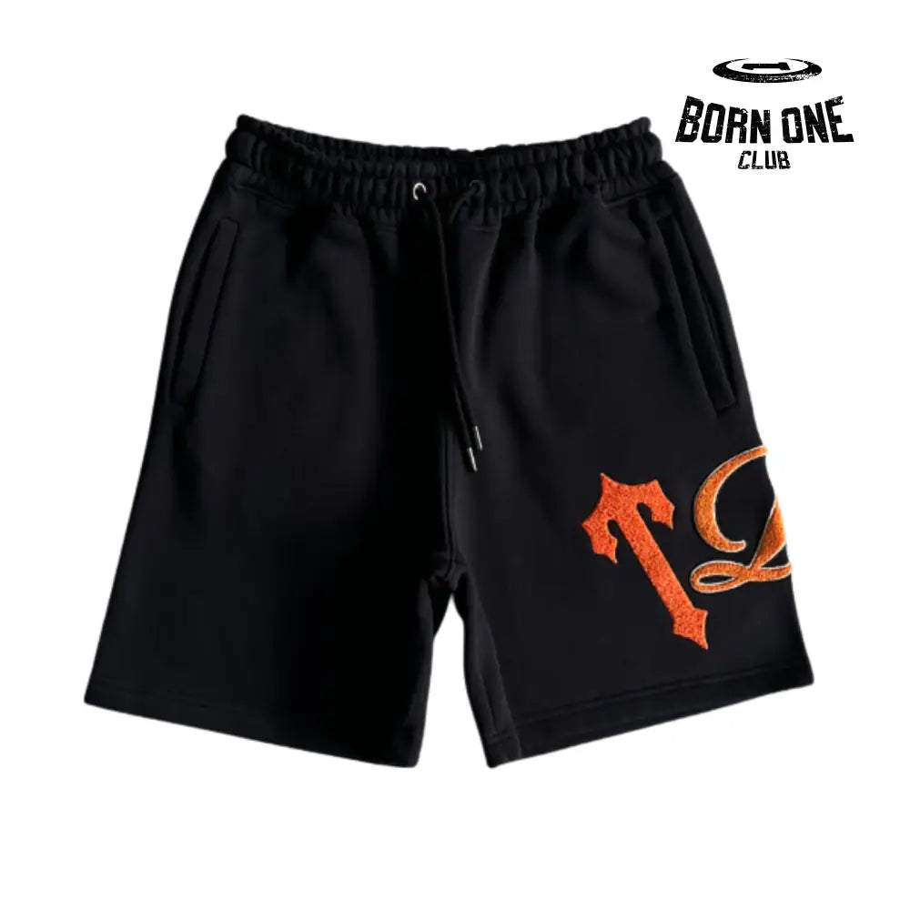 Conjunto Trapstar Shortset TRP Black & Orange