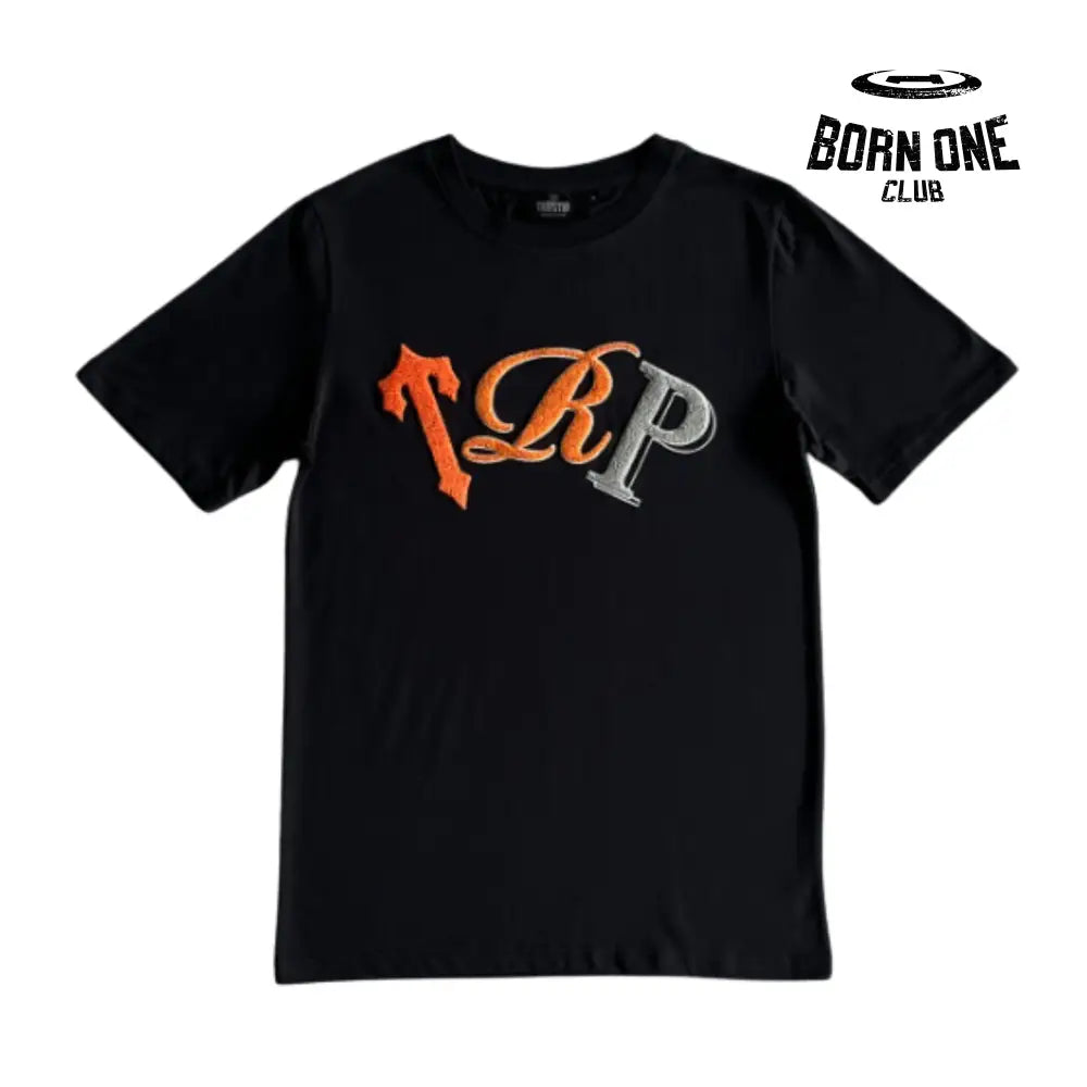 Conjunto Trapstar Shortset TRP Black & Orange