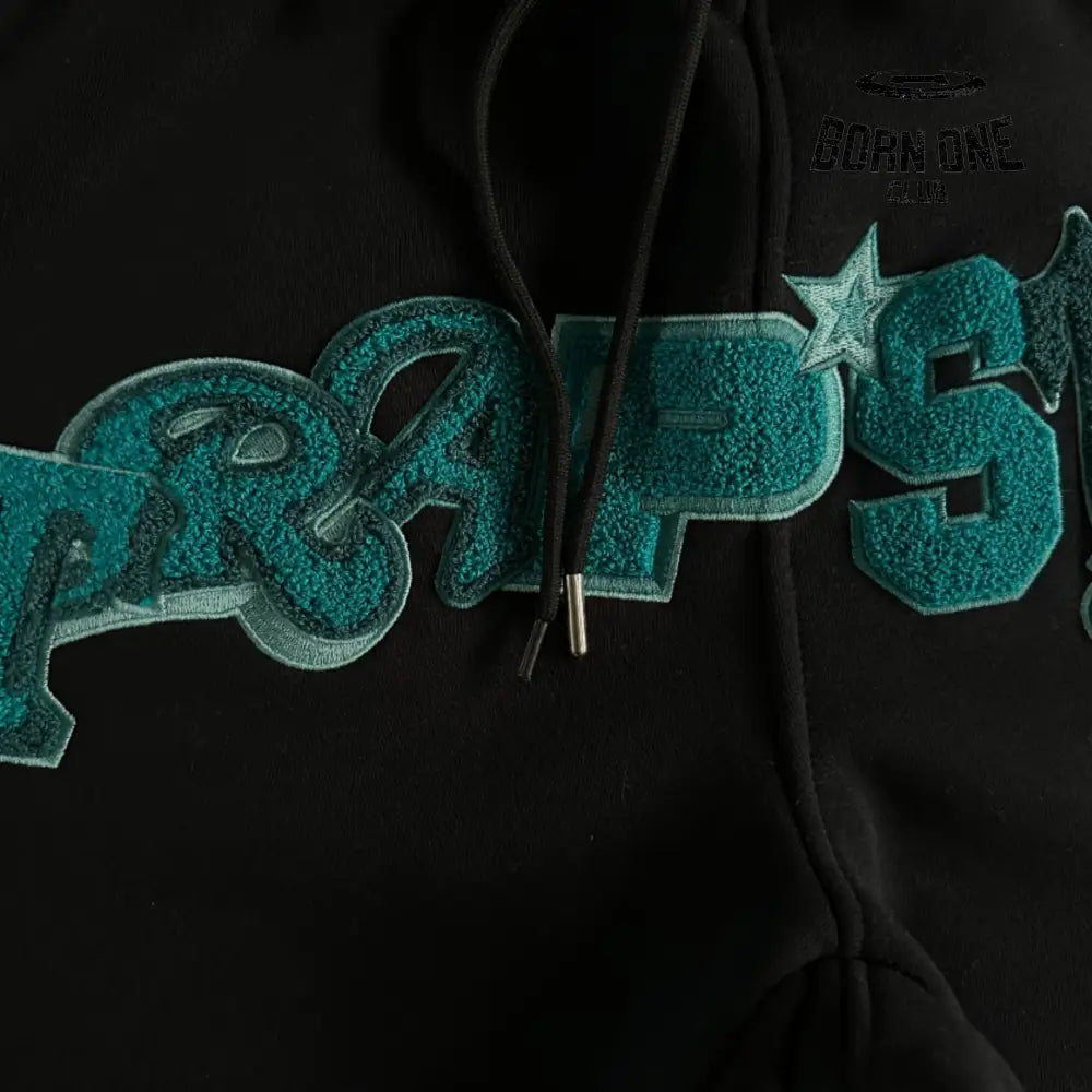 Conjunto Trapstar Tonal Wildcard Hoody Black & Teal