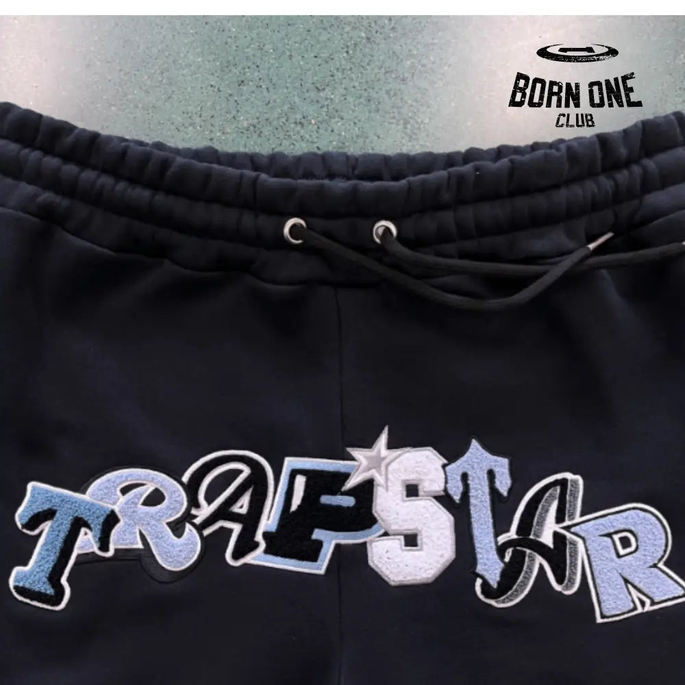 Conjunto Widcard Zip-Black and Blue Jaqueta e Calça Trapstar Tracksuits