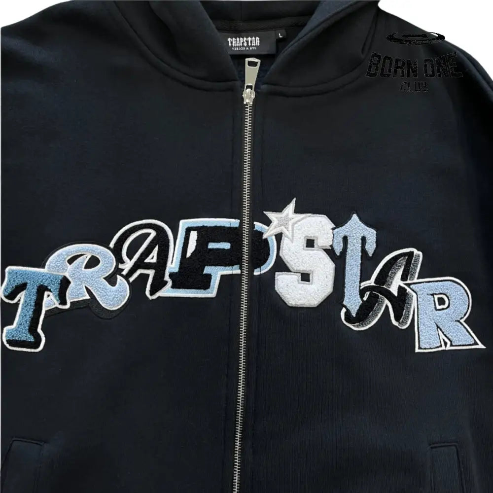 Conjunto Widcard Zip-Black and Blue Jaqueta e Calça Trapstar Tracksuits
