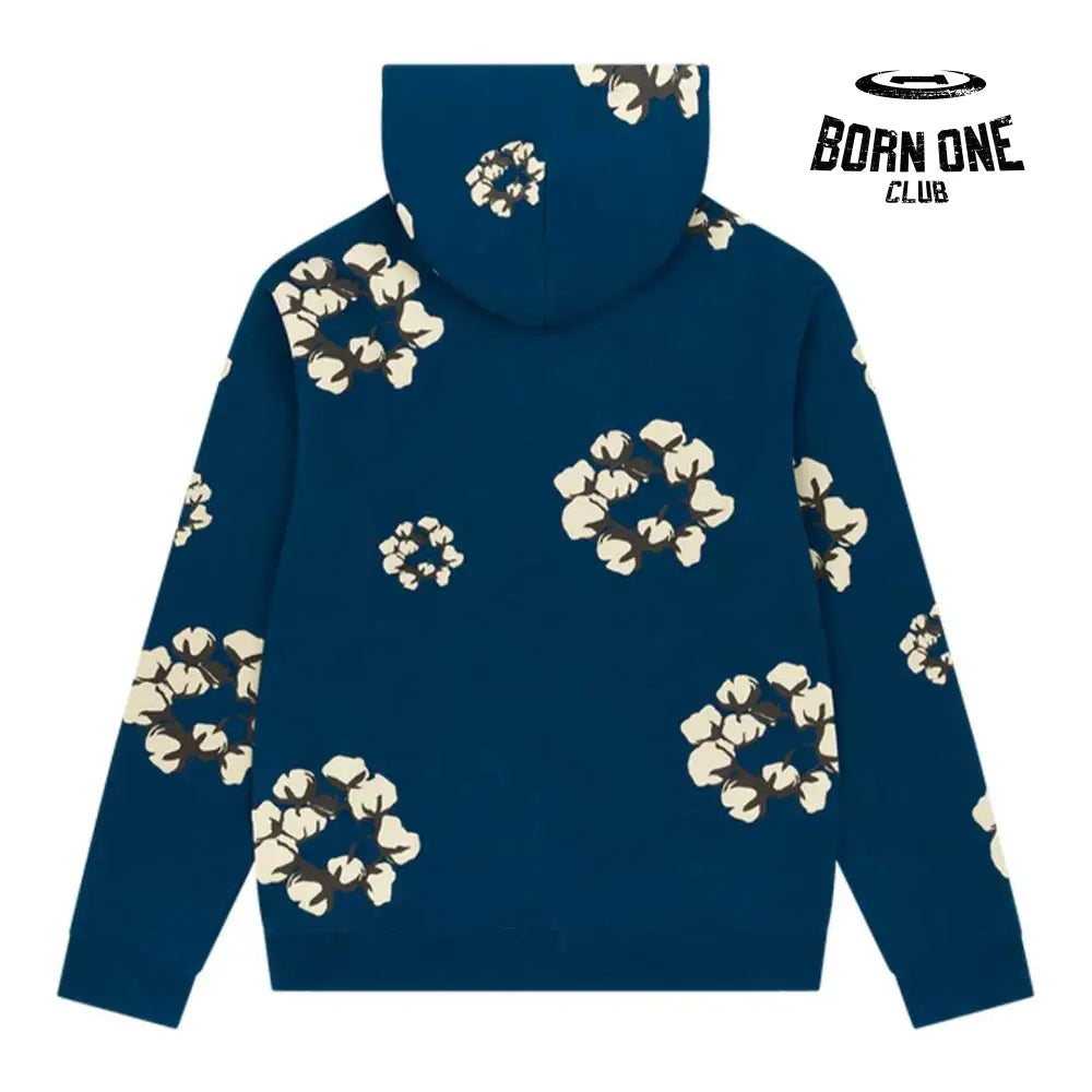 Denim Taers Cactus Tears Wreath Hoodie Blue Moletom