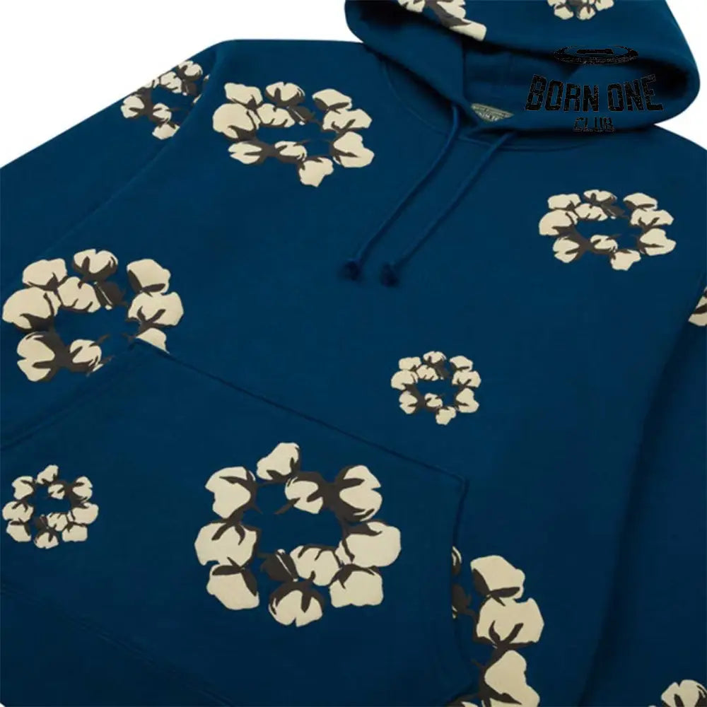 Denim Taers Cactus Tears Wreath Hoodie Blue Moletom