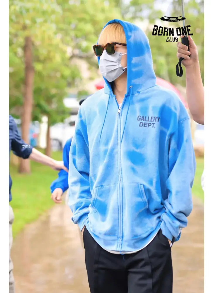 Gallery Dept SUN FADED LOGO ZIP HOODIE Moletom