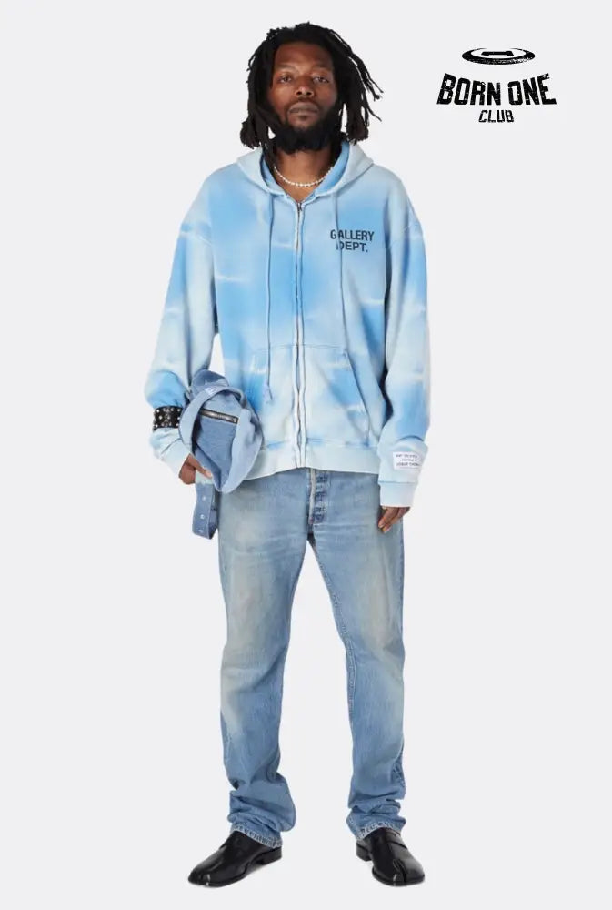 Gallery Dept SUN FADED LOGO ZIP HOODIE Moletom