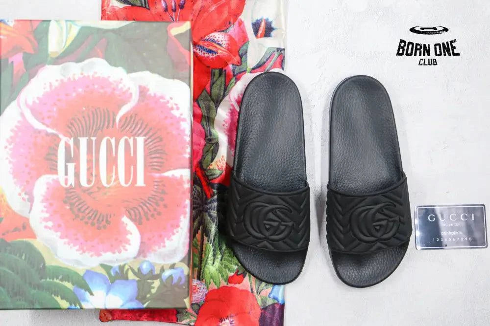 Gucci Matelasse Slide Black Gucci Matelasse Slide Black