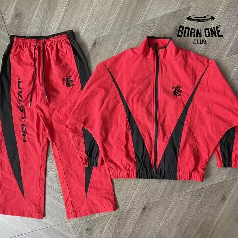 Hellstar Conjunto de jaqueta calça