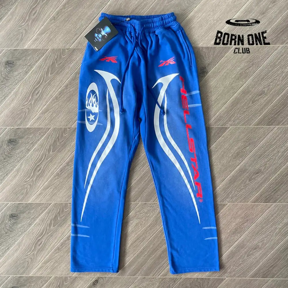 Hellstar Moletom Calça Conjunto Moletom c/Calça detalhe branco / M