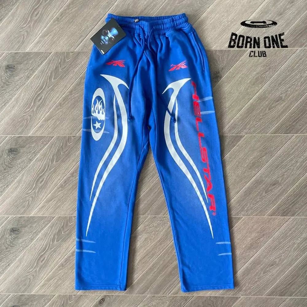 Hellstar Moletom Calça Conjunto Moletom c/Calça detalhe branco / M