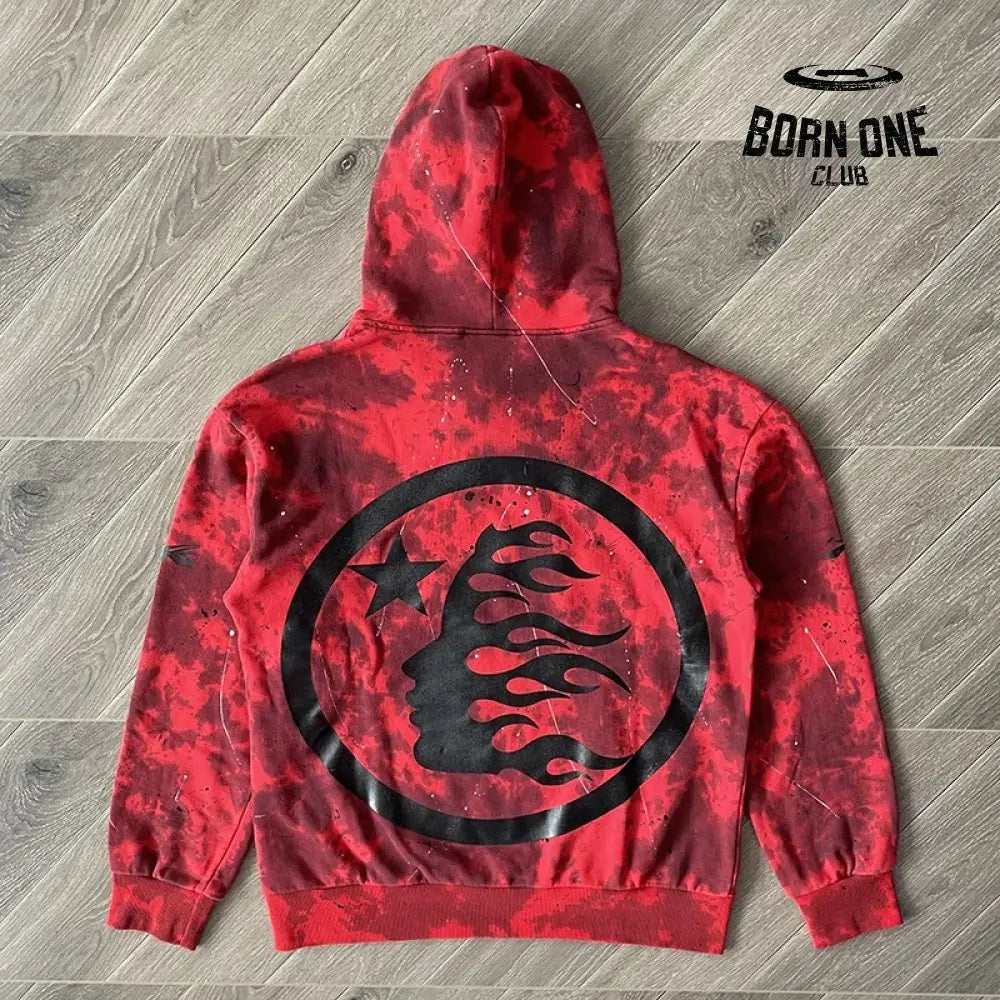 Hellstar Moletom Conjunto Tie Dye Hoodie
