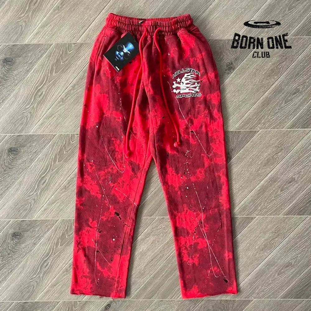 Hellstar Moletom Conjunto Tie Dye Hoodie