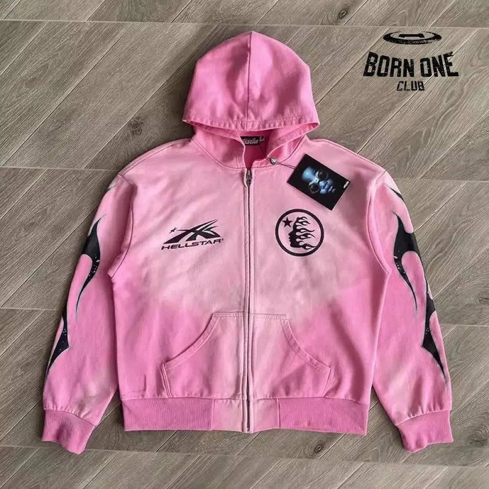Hellstar Moletom Jaqueta Rosa / M