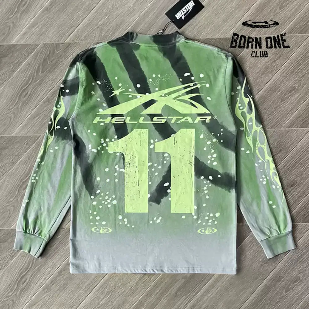 Hellstar studios Moto Cross Long Sleeve Tee Camiseta Manga Longa