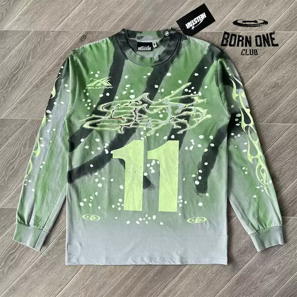 Hellstar studios Moto Cross Long Sleeve Tee Camiseta Manga Longa
