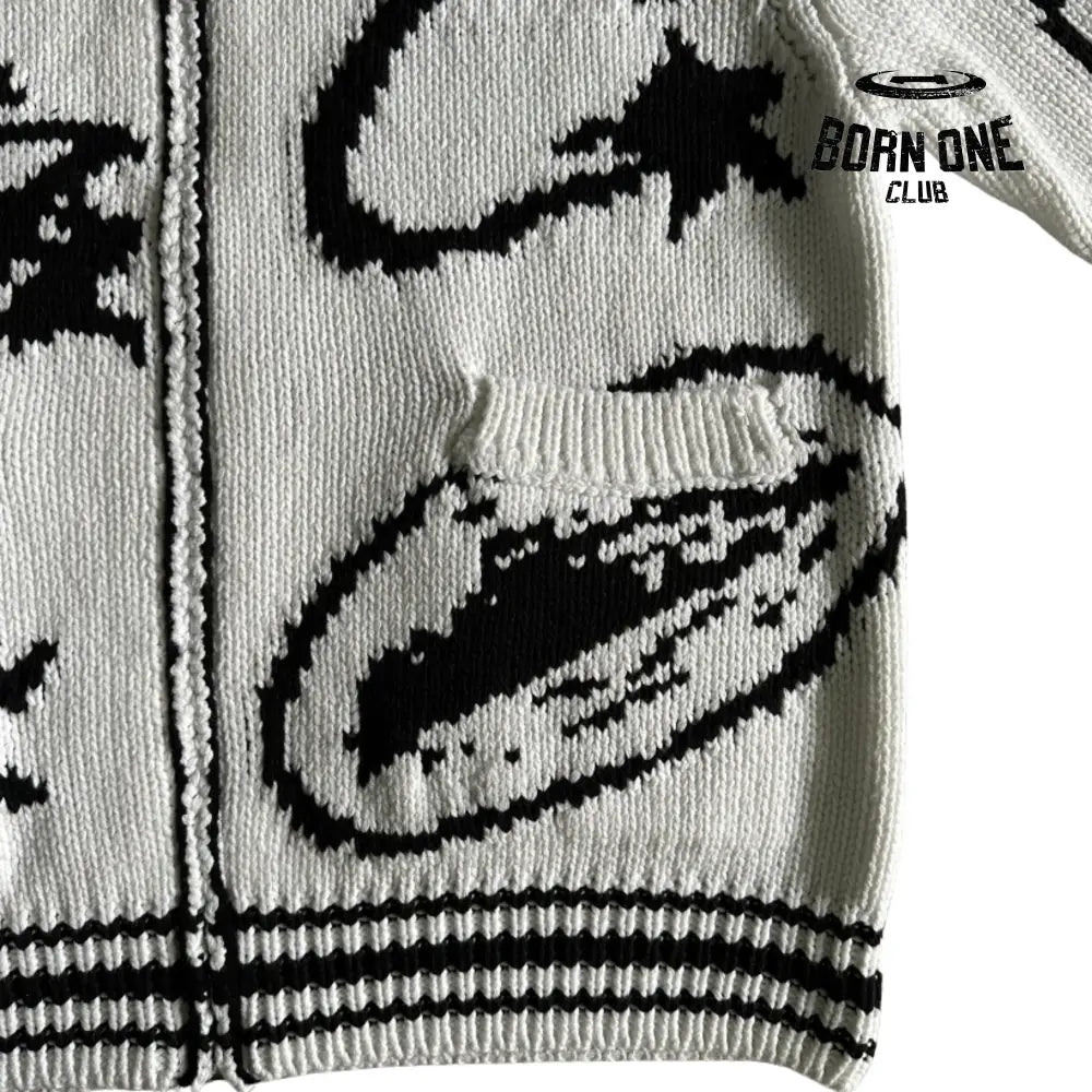 Jaqueta Corteiz Heavy Knit Jacquard Sweater