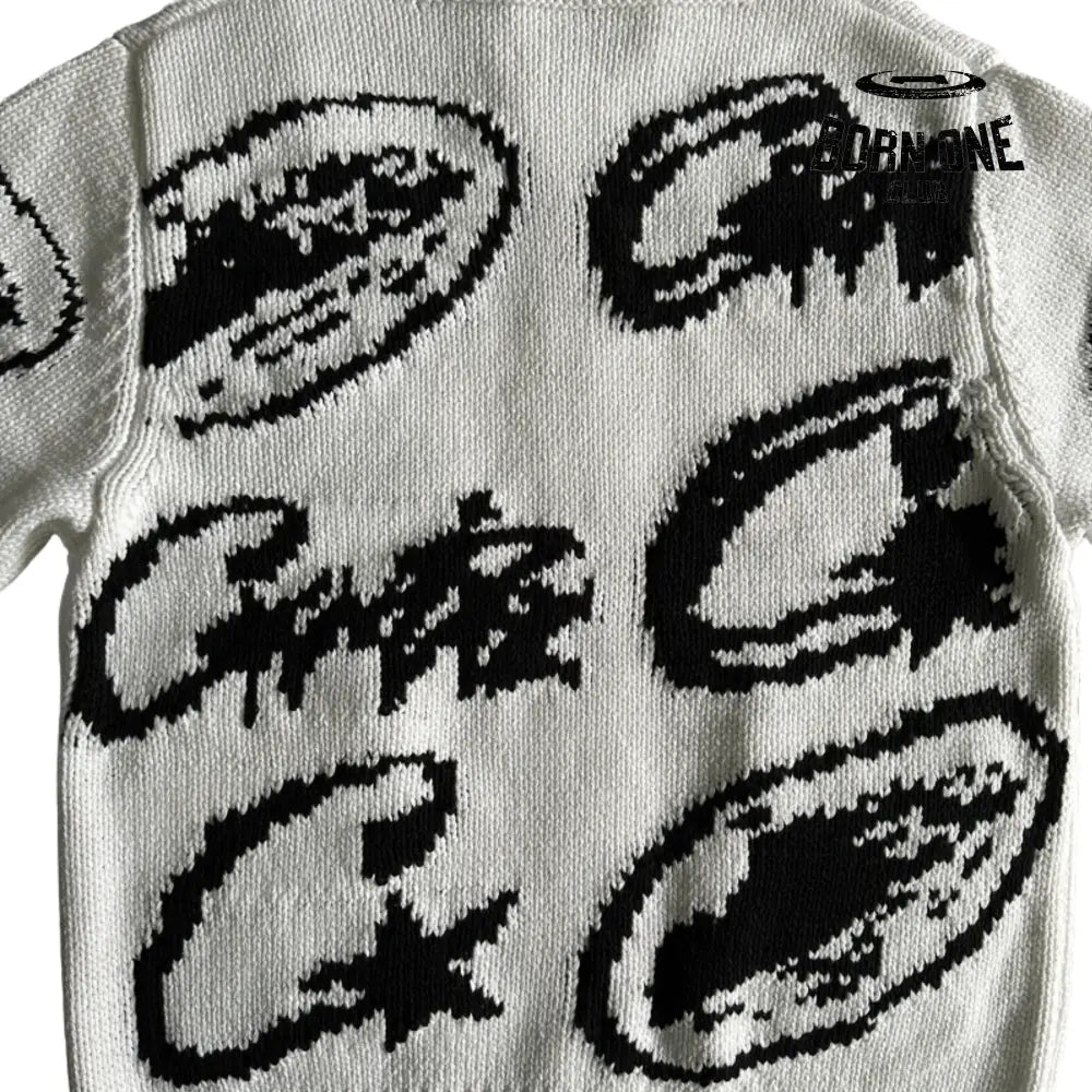 Jaqueta Corteiz Heavy Knit Jacquard Sweater